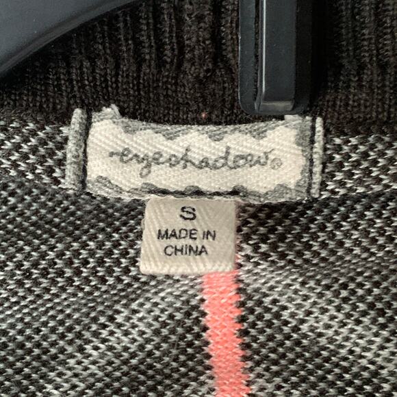 Eyeshadow Geometric Print Cardigan Sweater Open Front Asymmetrical Bottom Size S - Picture 9 of 15